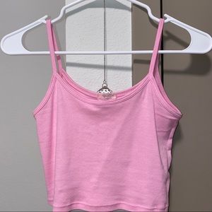 Pink Crop Tank Top
